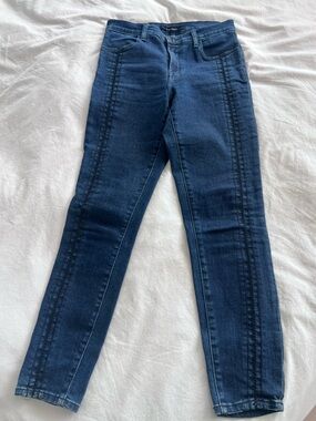 J Brand Indigo Skinny Jeans with Stitched Side Seam